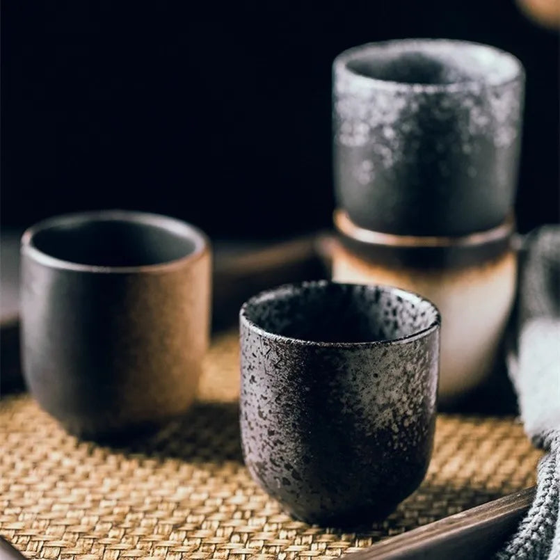 Krin Rustic Ceramic Tea Cup Meditation