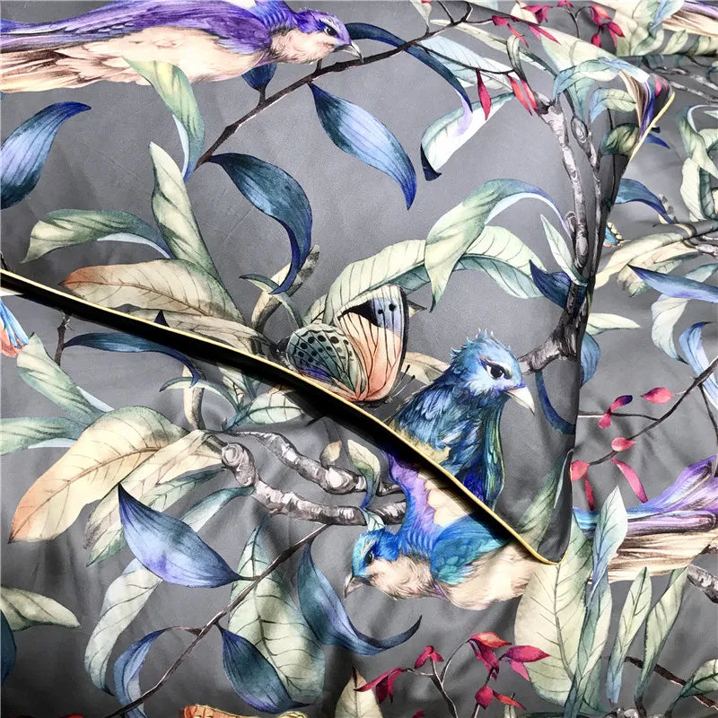 Krin Conjunto Roupa de Cama Floral(Algodão Egípcio)