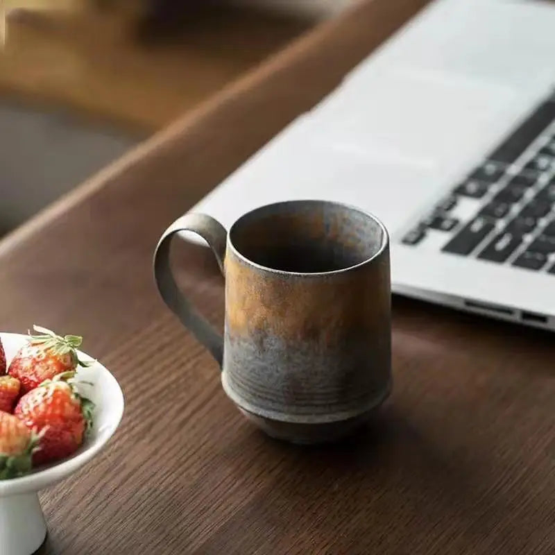 Kucuba hommi novas facas artesanais estilo japonês, copo de café vintage, caneca de cerâmica chá à noite, conjunto retrô xícara de café