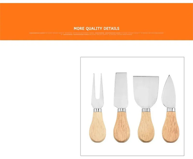 Krin Ensemble Cheese Board with Round Knife Set