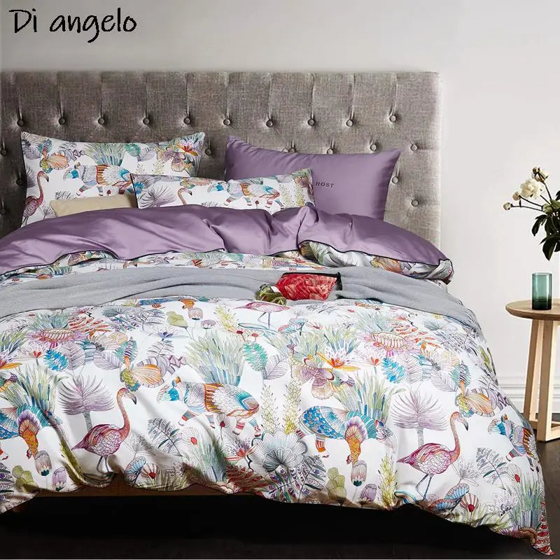 Krin Conjunto Roupa de Cama Floral(Algodão Egípcio)