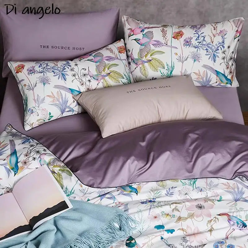 Krin Conjunto Roupa de Cama Floral(Algodão Egípcio)