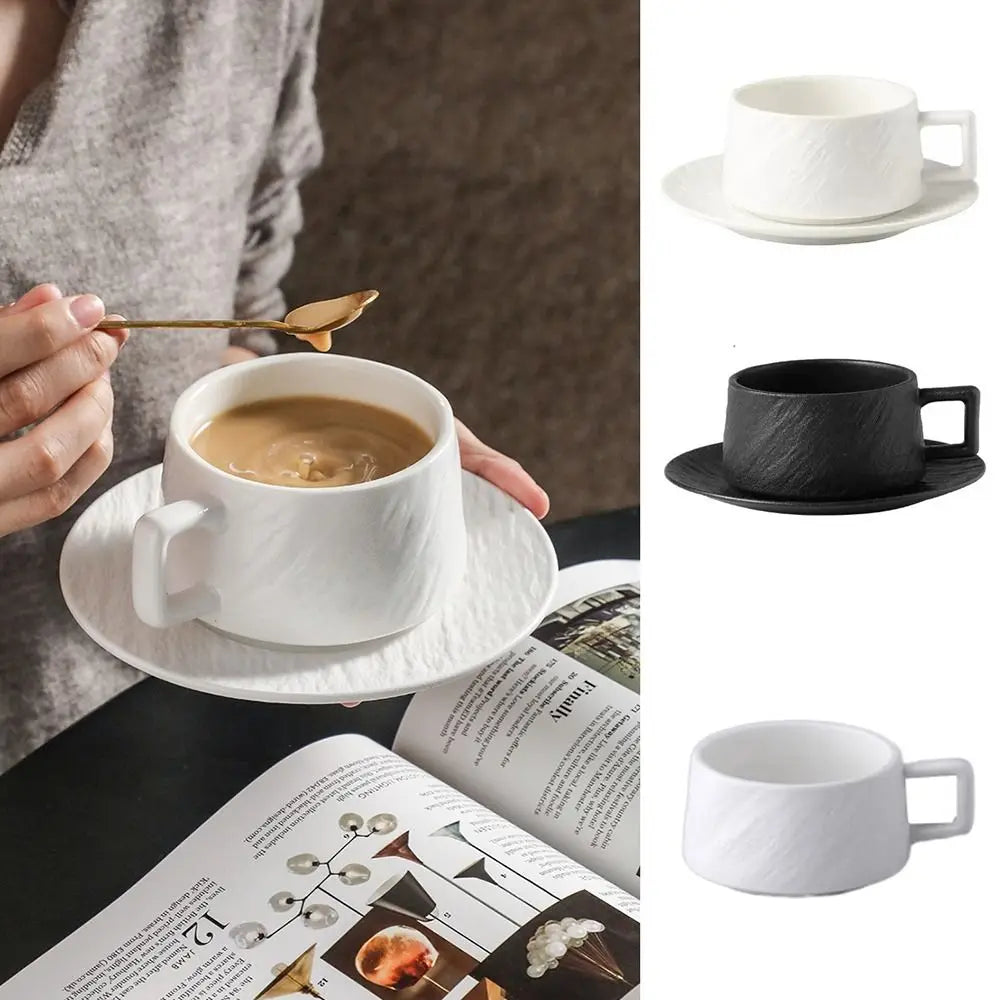 Krin Natural Stone Coffee Cup With Plate