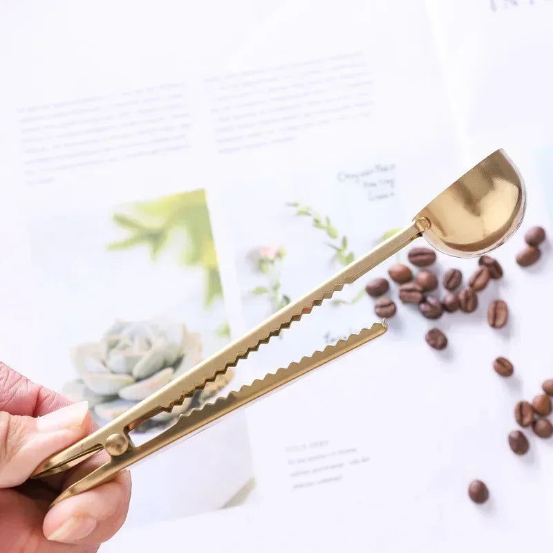 Krin Stainless Steel Coffee Spoon with Bag Clip