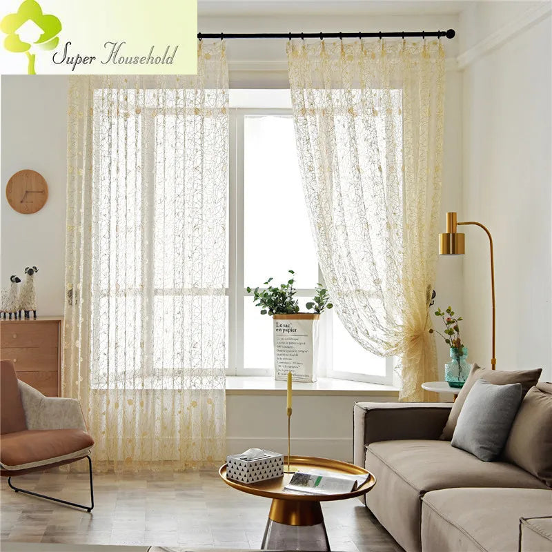 Moderno bordado ninhos branco tule cortinas de tela da janela para o quarto voile sheer cortinas para cozinha sala estar porta