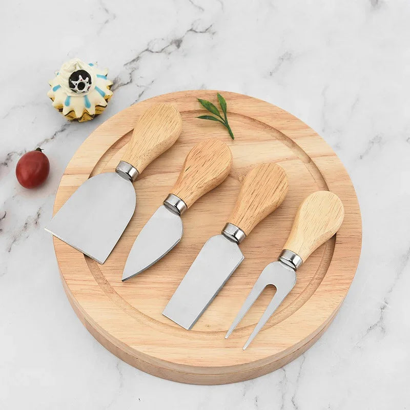 Krin Ensemble Cheese Board with Round Knife Set