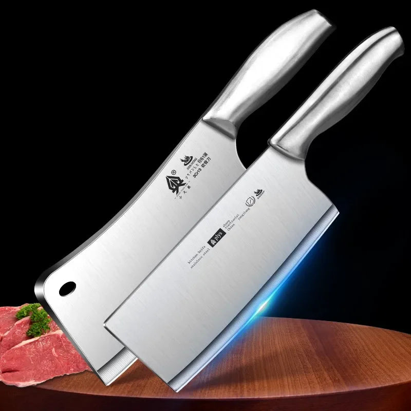 Stainless Steel Vegetable Household Knife, Slicing Knife, Chef Special Chopping Knife, Meat Chopper, Bone Faca Combinação, WY9195