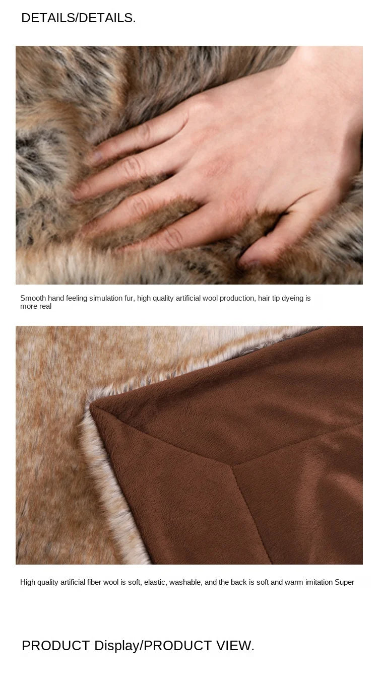 Krin Fox Faux-Fur Blanket Throw