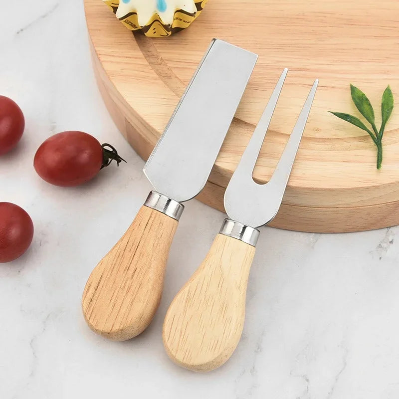 Krin Ensemble Cheese Board with Round Knife Set