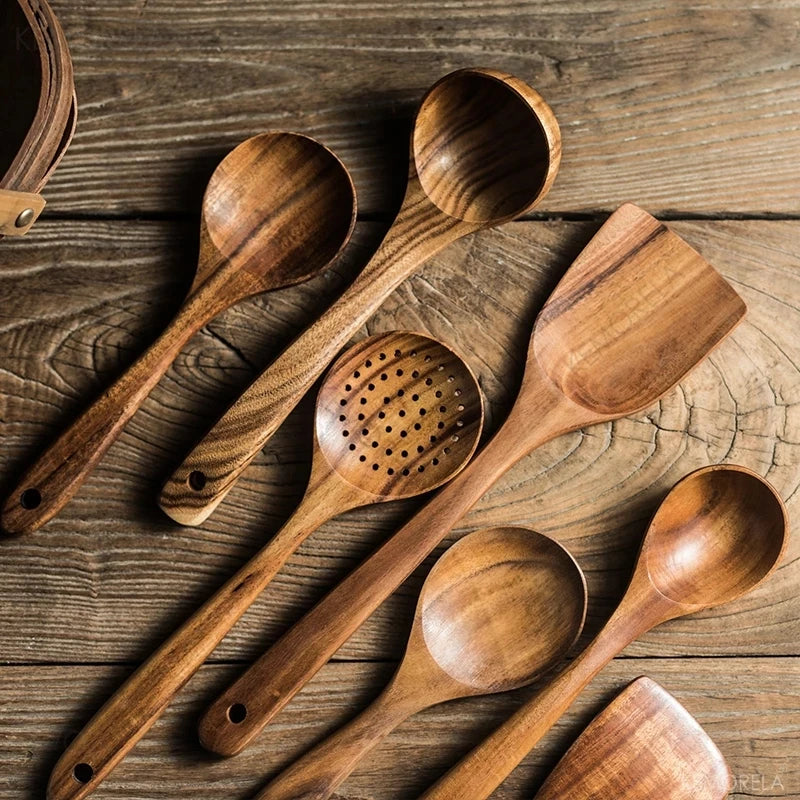 Krin Timber Cooking Spoon Set