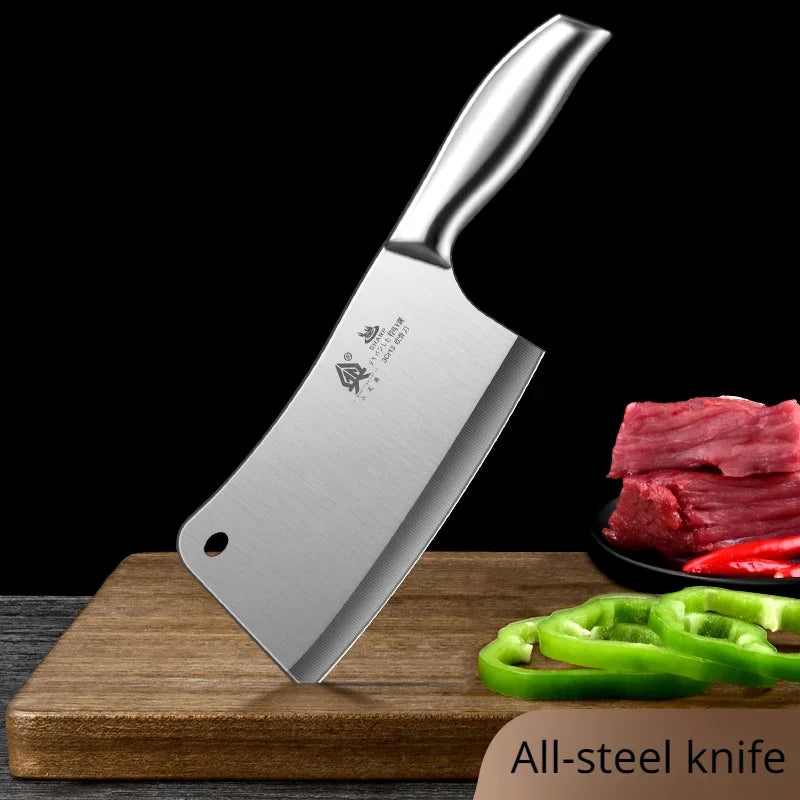 Stainless Steel Vegetable Household Knife, Slicing Knife, Chef Special Chopping Knife, Meat Chopper, Bone Faca Combinação, WY9195