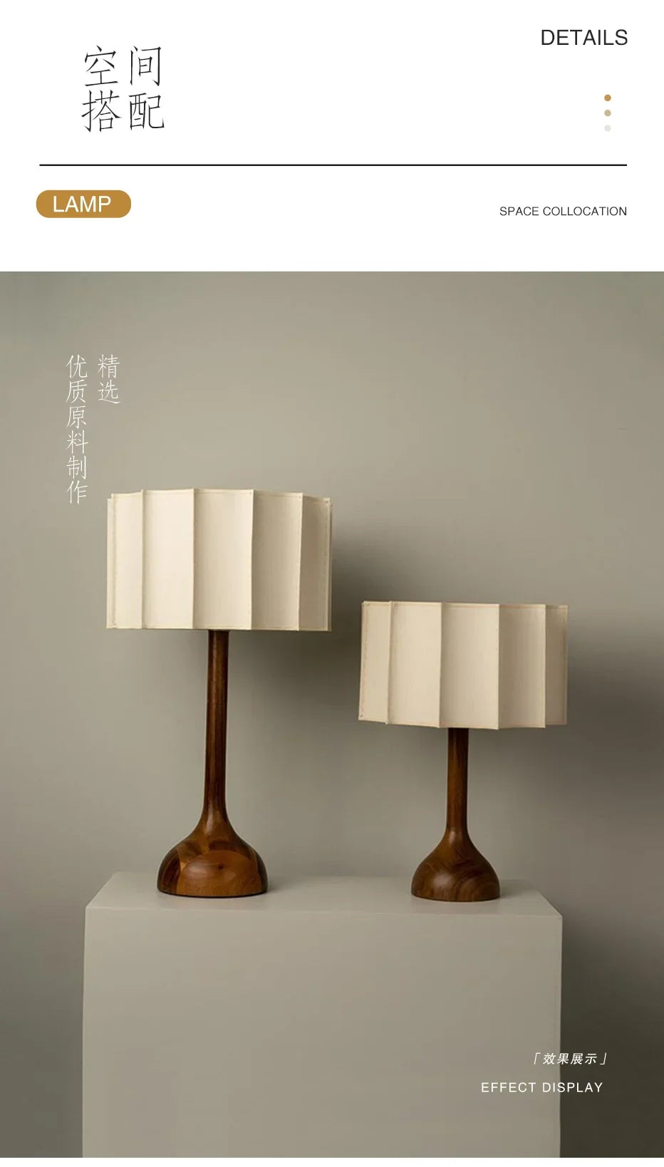 .Japanese Wabi-sabi Solid Wood Zen Art Decorative Table Lamp LED E27 Designer Desk Lights Living/Model Room Bedroom Study Cafe