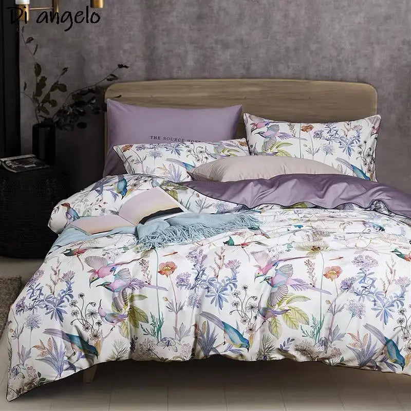 Krin Conjunto Roupa de Cama Floral(Algodão Egípcio)