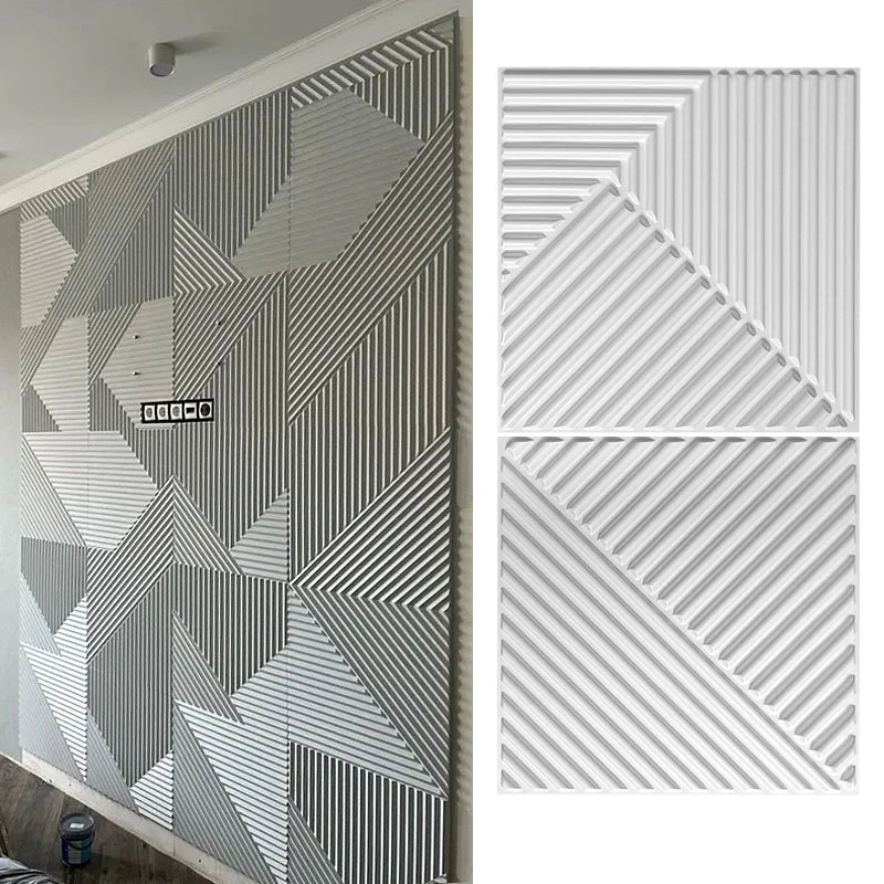 PVC impermeável 3D Tile Sticker, Super 3D Art Painel de Parede, Renovação impermeável Adesivo, Diamond Design, DIY Decoração Home, 11,81 "x 11,81", 12 pcs