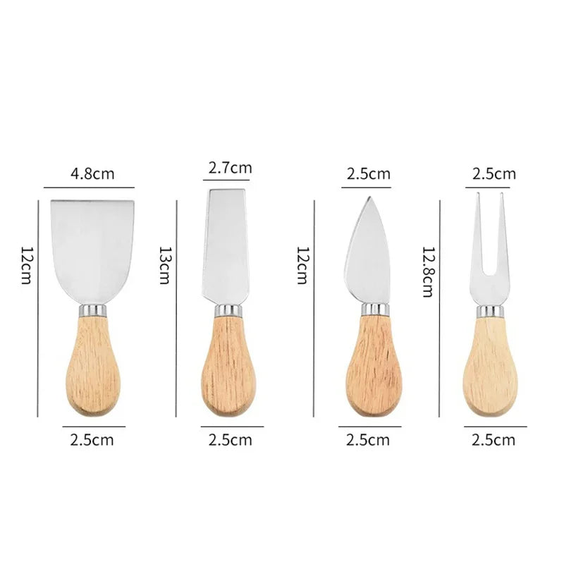 Krin Ensemble Cheese Board with Round Knife Set