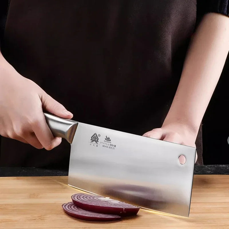 Stainless Steel Vegetable Household Knife, Slicing Knife, Chef Special Chopping Knife, Meat Chopper, Bone Faca Combinação, WY9195