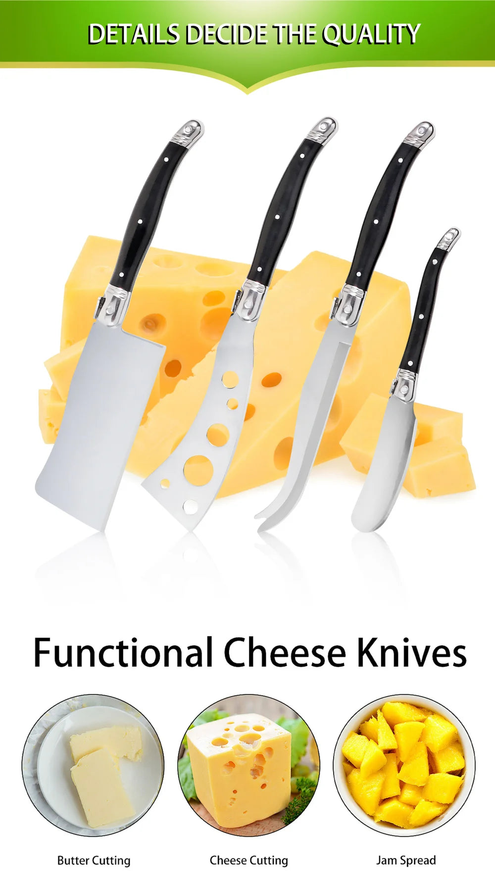 Krin Opulence Cheese Knife Set