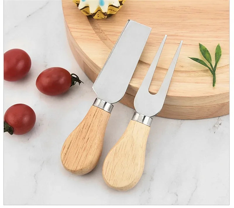 Krin Ensemble Cheese Board with Round Knife Set