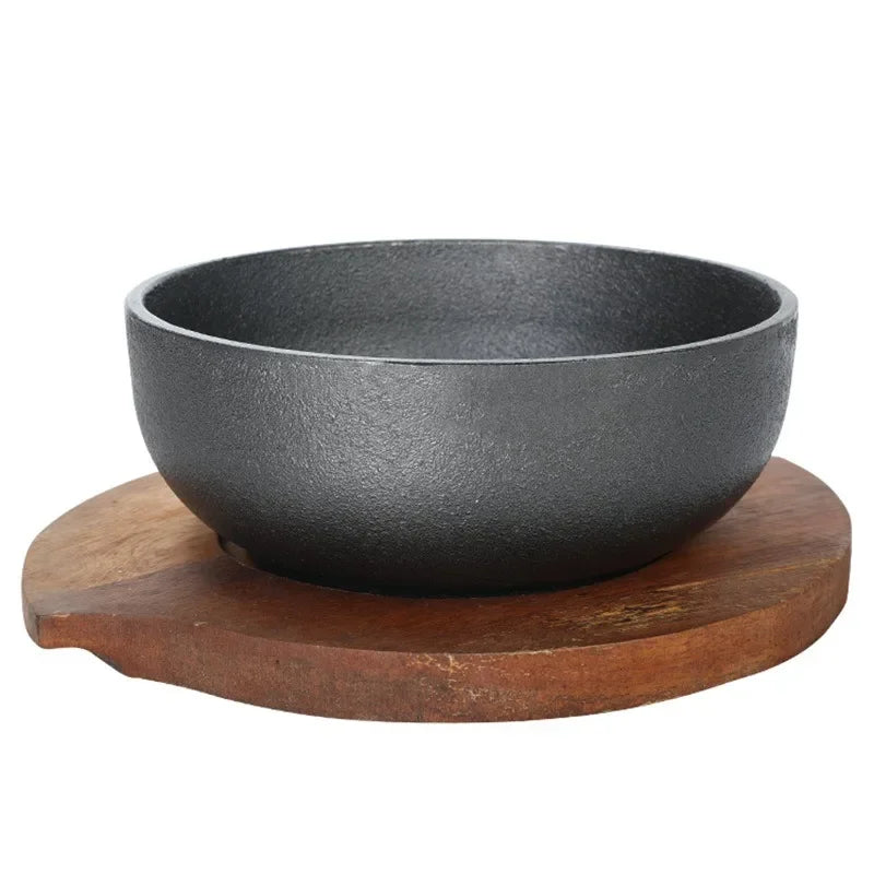 Panelas de pedra Bibimbap, fogão de indução doméstico especial, tigela de ferro fundido de arroz argiloso, 15cm