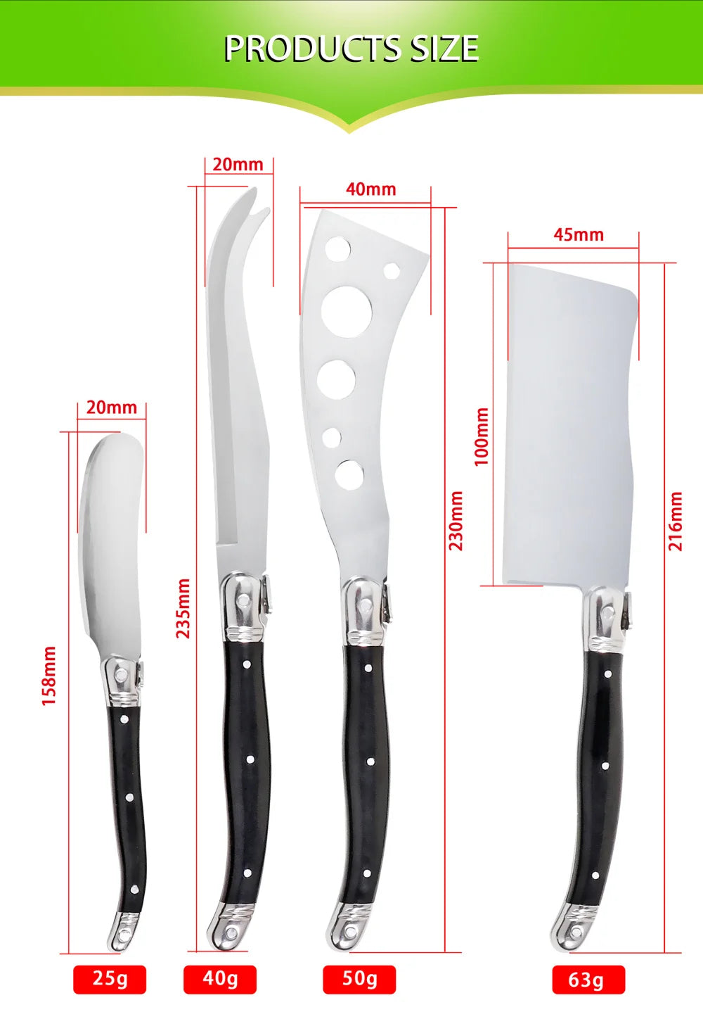 Krin Opulence Cheese Knife Set