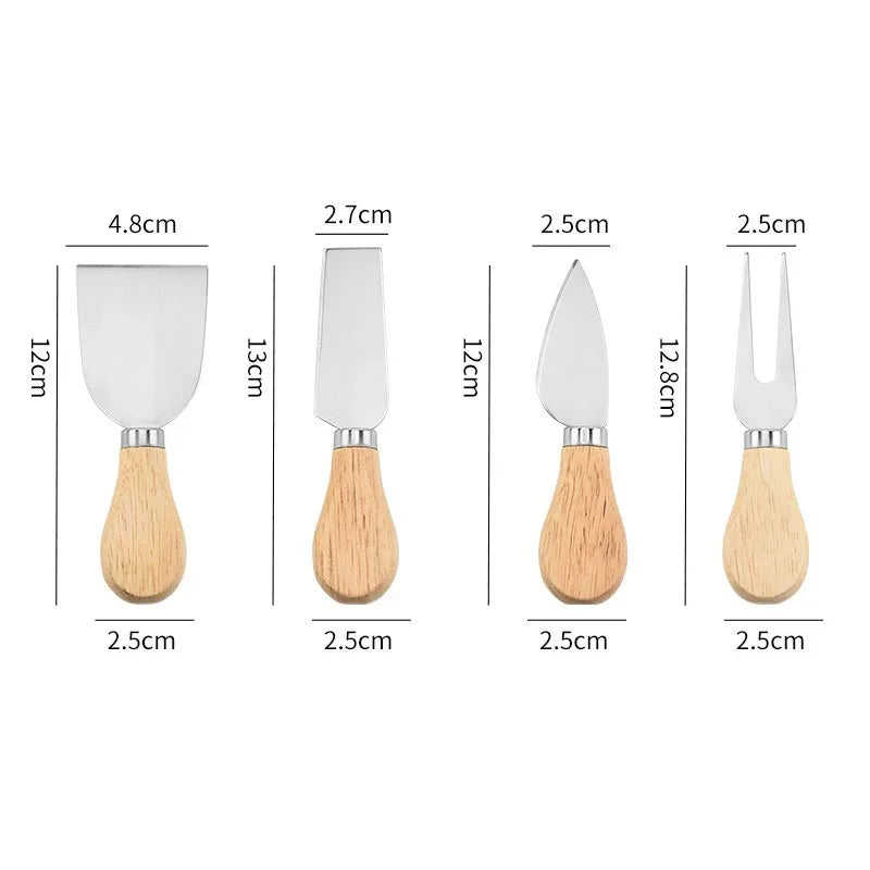 Krin Ensemble Cheese Board with Round Knife Set