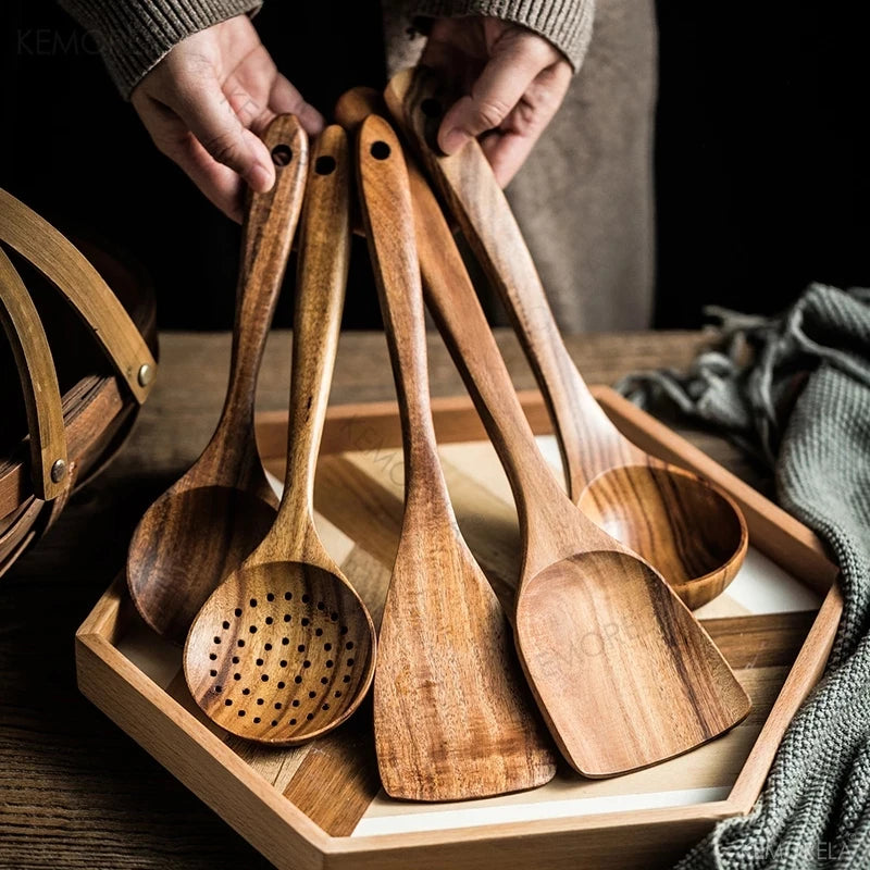 Krin Timber Cooking Spoon Set